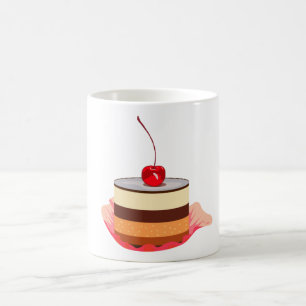 Caneca De Café Celebração Bolo doce de aniversário com cereja