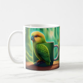 Caneca De Café Celebração Conservação: Mug Mágica de Kakapo Desco