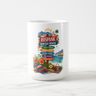 Caneca De Café Celebração Costeira do Mês da Herança Hispânica
