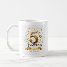 Celebração de 5º Aniversário com Design Elegante a