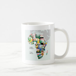Caneca De Café Celebração de África em Flags Design