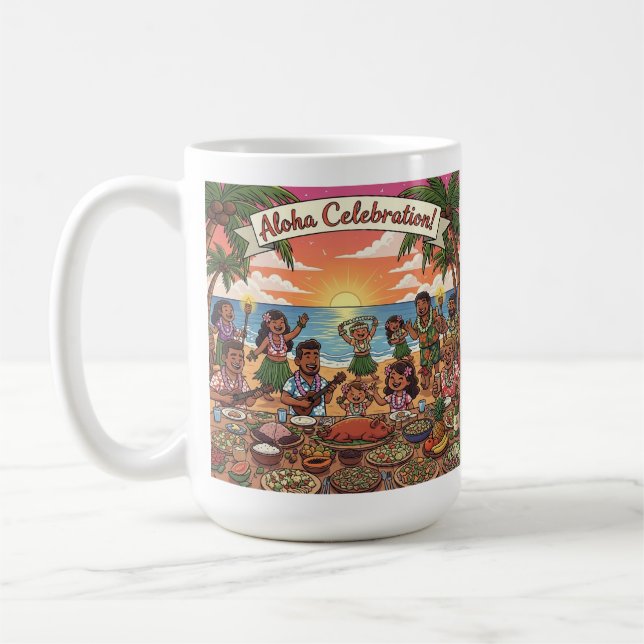Caneca De Café Celebração de Aloha (Esquerda)