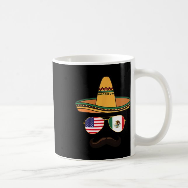 Caneca De Café Celebração de Cinco de Mayo Mexicano Americano 202 (Direita)