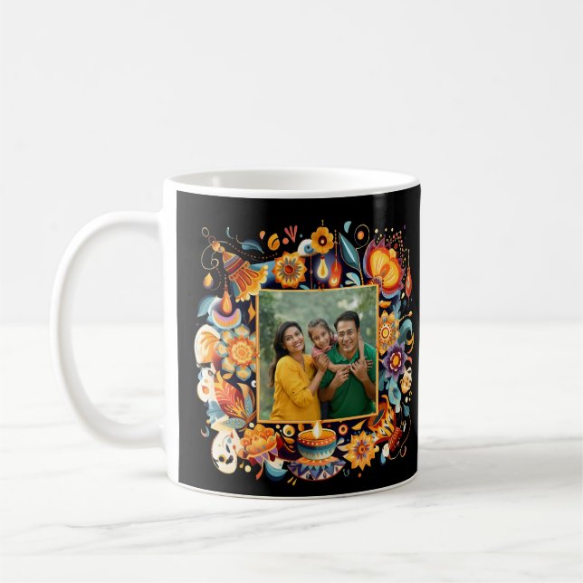 Caneca De Café Celebração de Diwali (Esquerda)