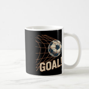 Caneca De Café Celebração de gol de futebol Futebol vintage Byll 
