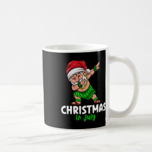 Caneca De Café Celebração de Natal de julho de Papai Noel Verão V