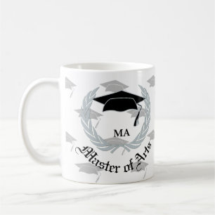 Caneca De Café Celebração de prata da graduação das artes do