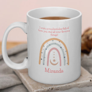 Caneca De Café Celebração do Aniversário de criança de Boho de Ca