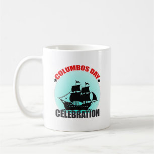 Caneca De Café Celebração do Dia de Colombo: Explore, Descubra