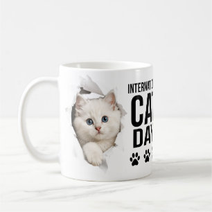 Caneca De Café celebração do dia internacional do gato