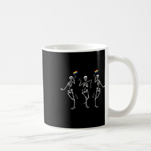 Caneca De Café Celebração do Orgulho Arco-Íris Dançante (Direita)