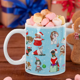 Caneca De Café Celebração dos Cães de Natal 