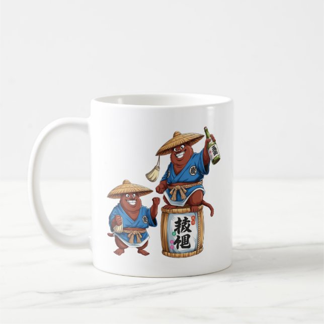 Caneca De Café Celebração Tanuki Sake (Esquerda)