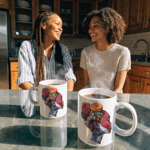 Caneca de Café Celebrando a Arte das Mulheres Quil