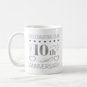 Caneca De Café Celebrando nosso 10º aniversário