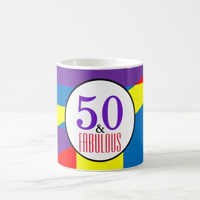 Caneca De Café Celebrar 50 e Fabuloso (Centro)