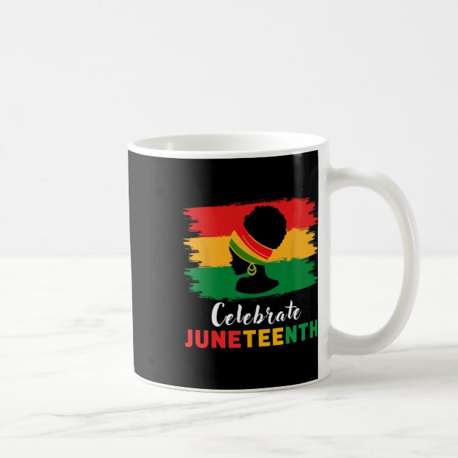 Caneca De Café Celebrar A Décima Junta de Negras Messy Bun 1865 E (Direita)