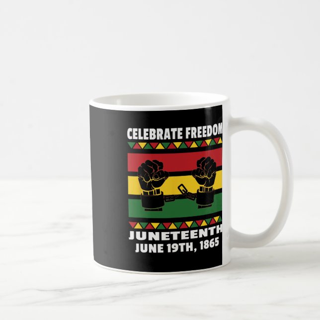 Caneca De Café Celebrar a Liberdade Negra 19 de junho (Direita)