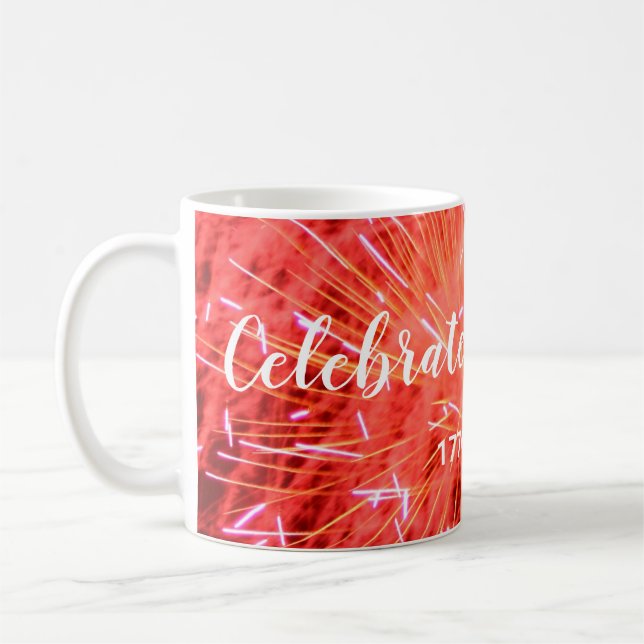 Caneca De Café Celebrar! Bomba de café de explosão do Fireworks (Esquerda)