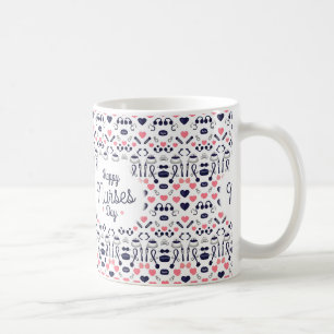Caneca De Café Celebrar o Dia da Enfermeira com Designs pensados
