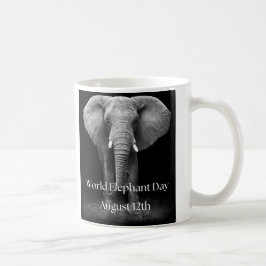 Caneca De Café Celebrar o Dia Mundial do Elefante: Design majesto