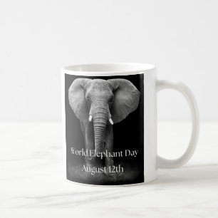 Caneca De Café Celebrar o Dia Mundial do Elefante: Design majesto