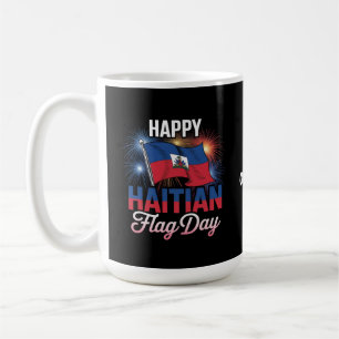 Caneca De Café Celebrar o Feliz Dia de Bandeira Haitiano - Camise