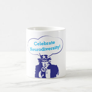 CANECA DE CAFÉ CELEBRAR O TIO DE NEURODIVERSIDADE SAM COFFEE MUG