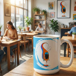 Caneca De Café Celebrate Every Day Colorful Cartoon