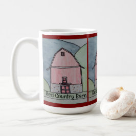 Caneca De Café Celeiro Vermelho no Campo