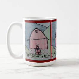 Caneca De Café Celeiro Vermelho no Campo