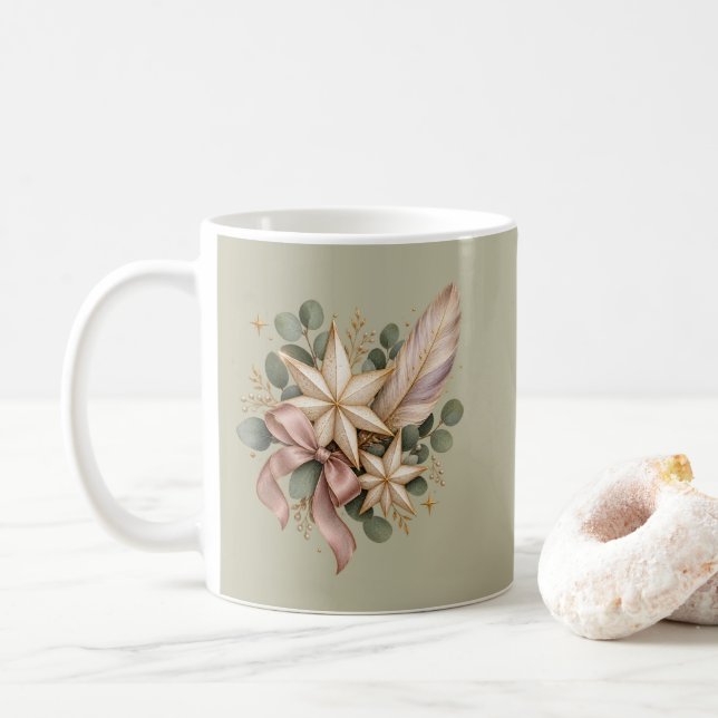 Caneca De Café Celestial Christmas Elegance (Com Donut)