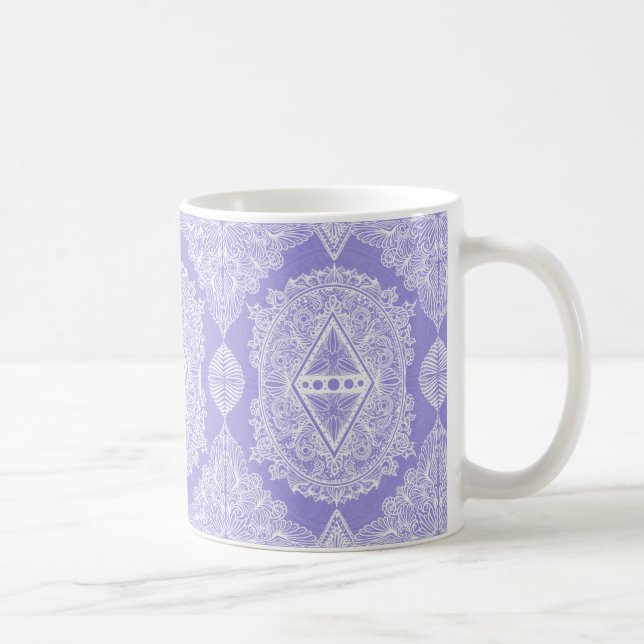 Caneca De Café Celestial Diamond Mandala (Direita)