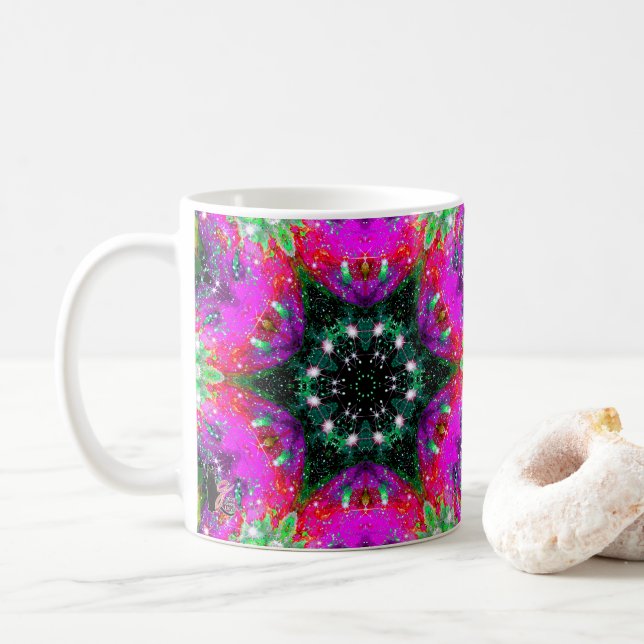 Caneca De Café Celestial Kaleid (Com Donut)