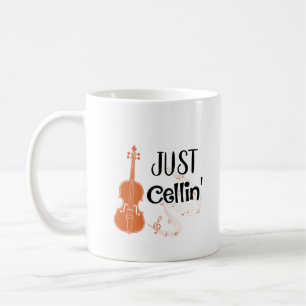 Caneca De Café Cello Apenas Cellin Musical Cellist