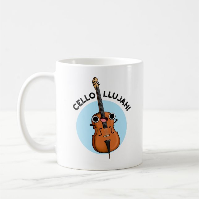 Caneca De Café Cello-Llujah Funny Cello Pun (Esquerda)