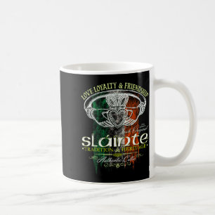 Caneca De Café Celtic Claddagh Slainte Nge Bandeira Irlandesa St.