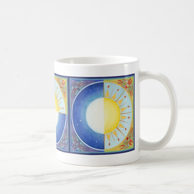Caneca De Café Celtic Equinox Sun and Moon (Direita)