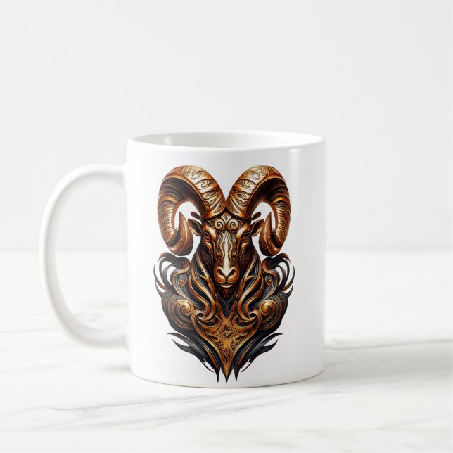 Caneca De Café Celtic Tribal Aries Zodiac Mug – LaLi Designs (Esquerda)