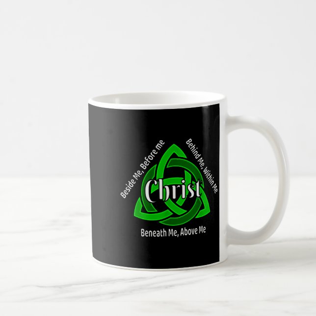 Caneca De Café Celtic Trinity Kno St Patricks Prayer Christian  (Direita)