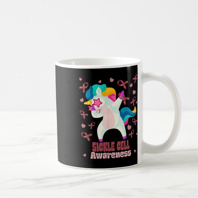 Caneca De Café Célula Falsiforme Dabbing Unicorn Rainbow Warrior (Direita)
