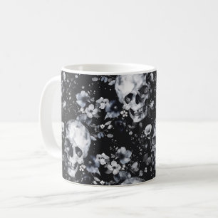 Caneca De Café Células do Jardim Gótico e Gótico Floral Verão