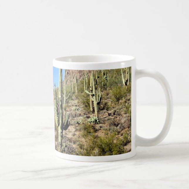 Caneca De Café Cena 03 do deserto de Sonoran (Direita)