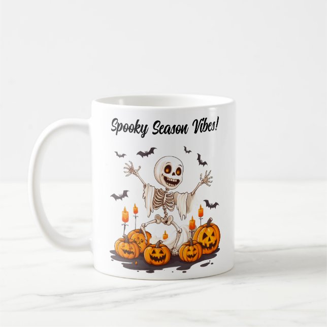 Caneca De Café cena assustadora de Halloween (Esquerda)