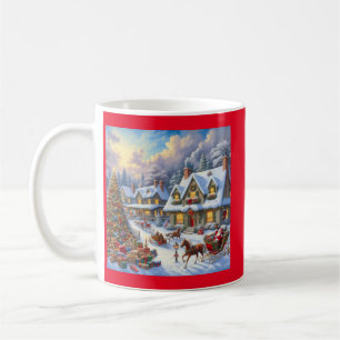 Caneca De Café Cena da Aldeia de Natal