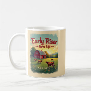 Caneca De Café Cena da Fazenda da riser anterior