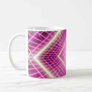 Caneca De Café cena de arte retrô e pop de ficção científica.
