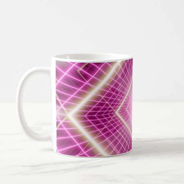 Caneca De Café cena de arte retrô e pop de ficção científica. (Esquerda)