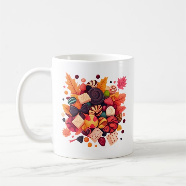 Caneca De Café Cena de Halloween (Esquerda)