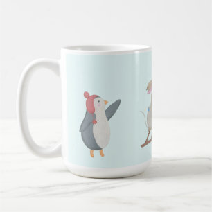 Caneca De Café Cena de inverno de um animal bonito